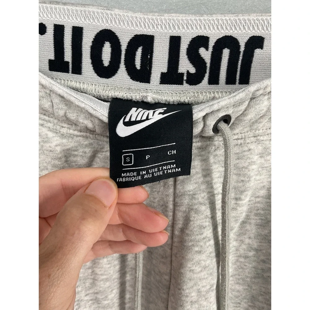 Nike Womens Joggers Gray Heathered Just Do It Waistband Small